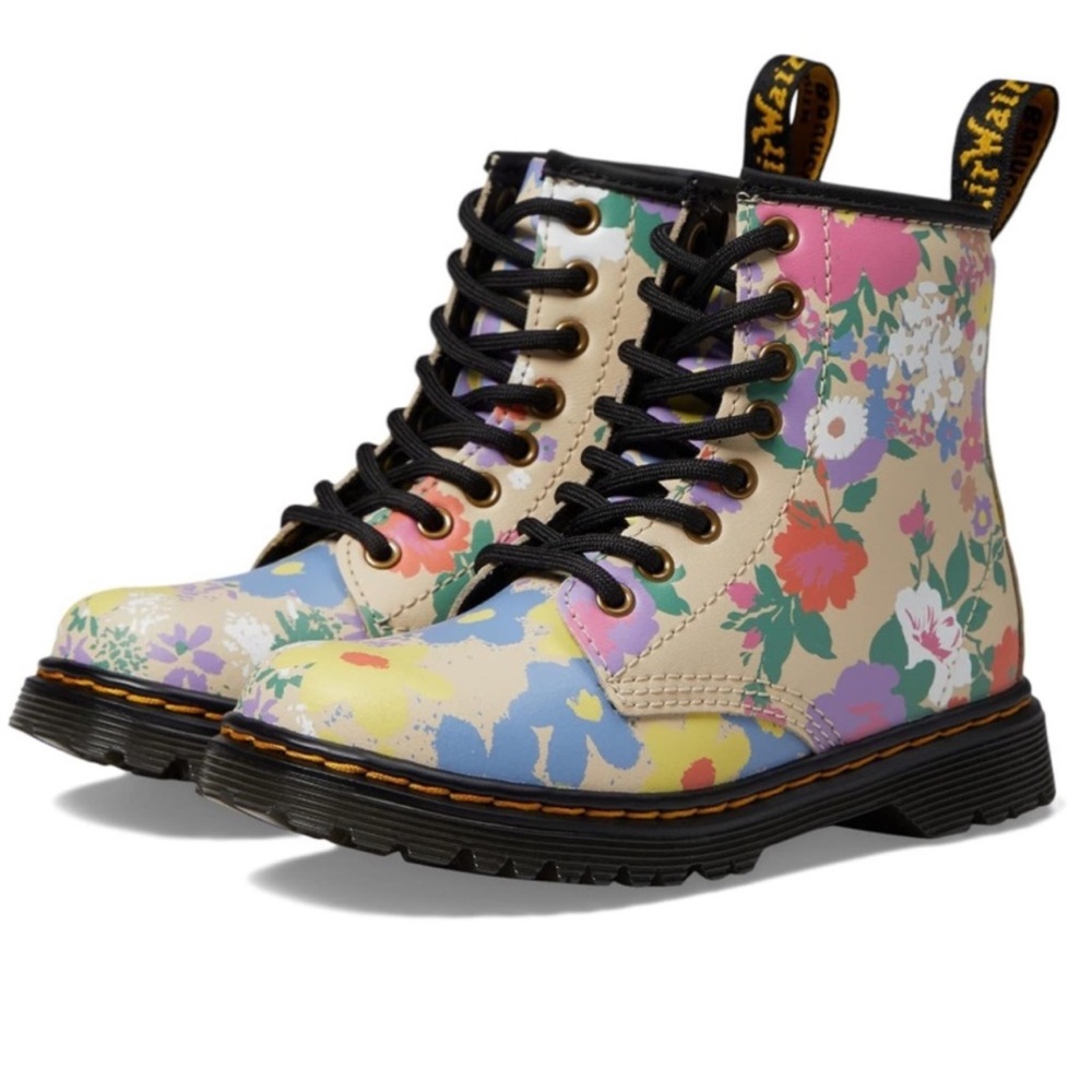 Dr. Marten’s 1460 Floral Mash Up Leather Lace Up Boots